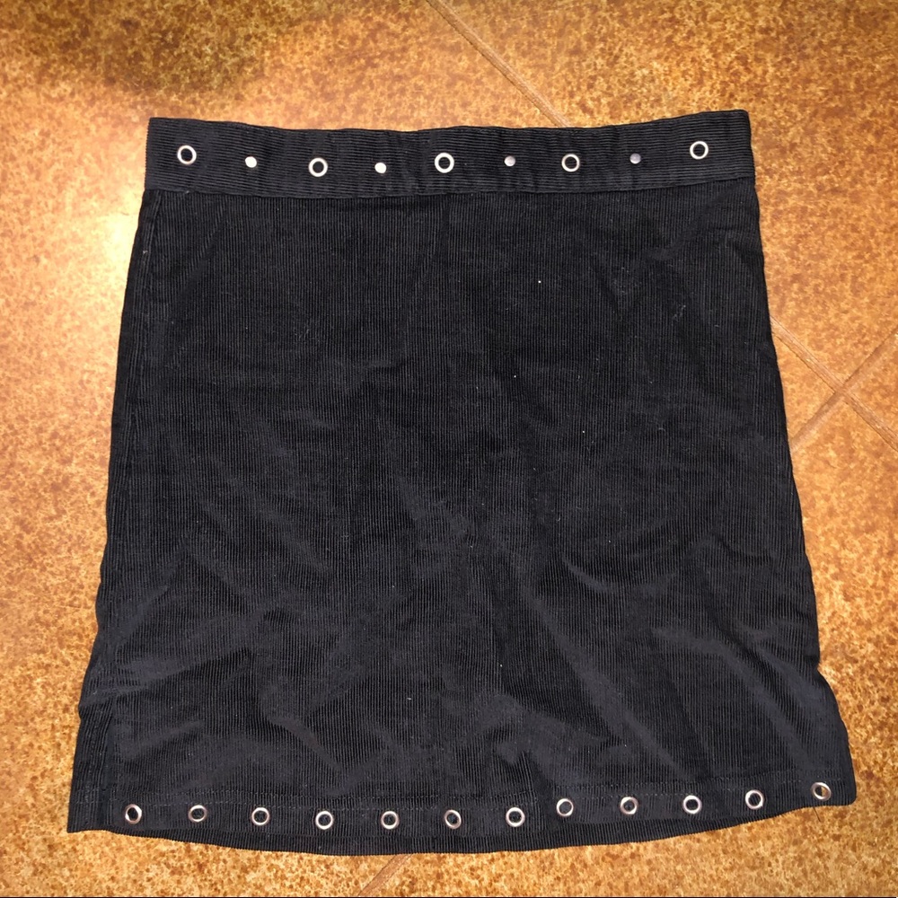 small black studded skirt